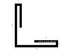 GUMMIPROFILE L-FORM - EPDM